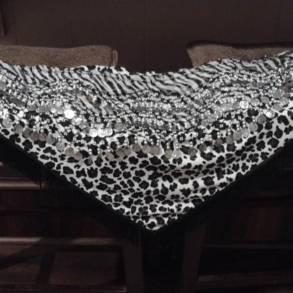 2 animal print scarves